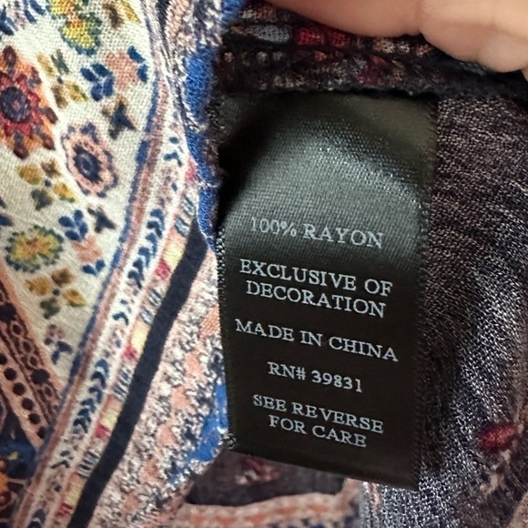 Artesia BOHO sleeveless blouse XXL Blue NWT - Picture 7 of 7